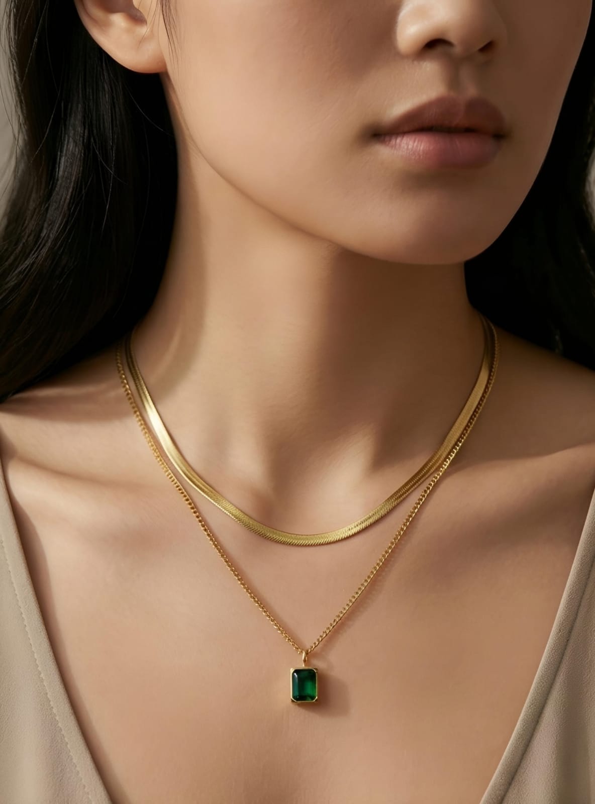 Emerald Verdant Cascade