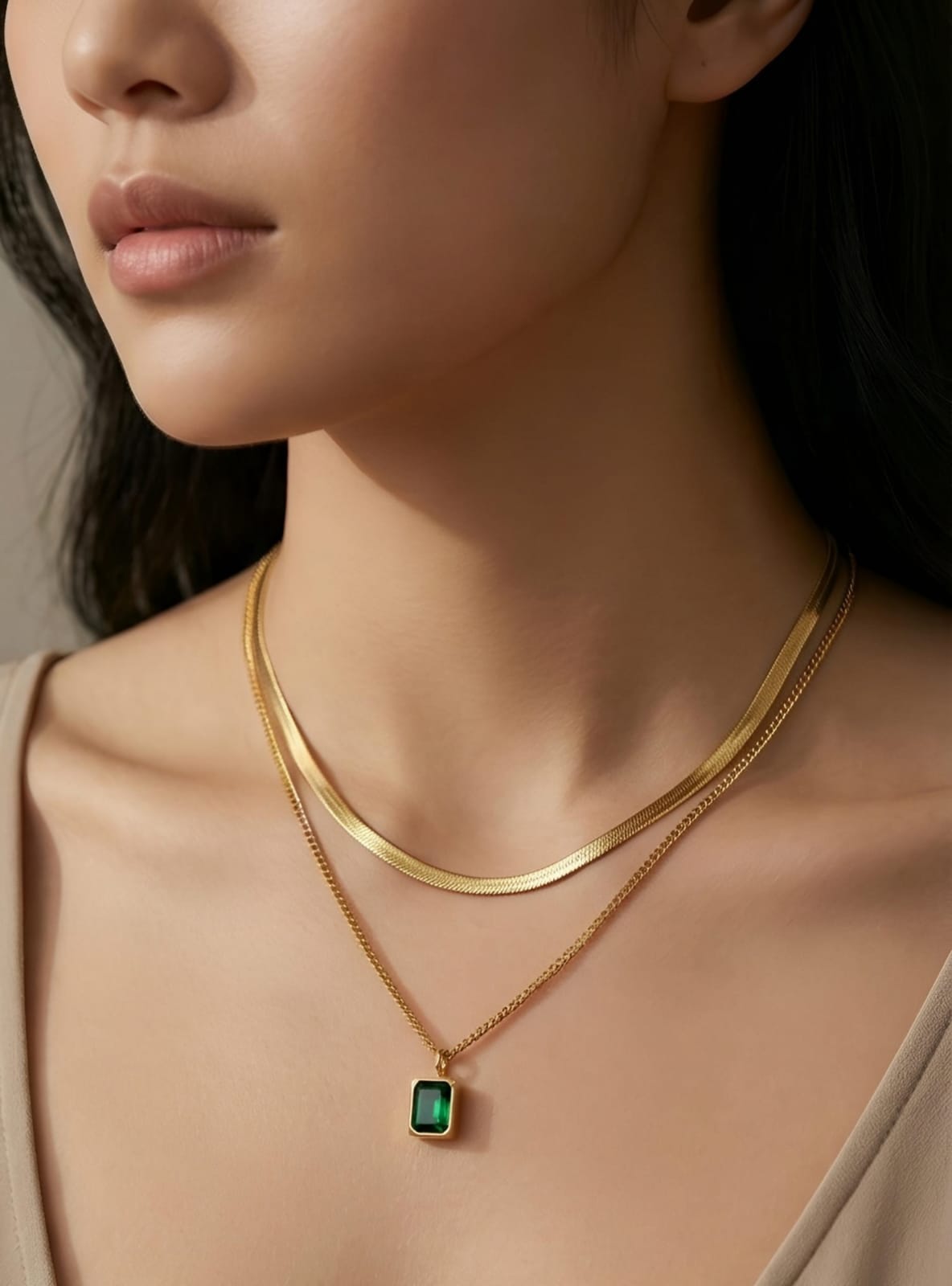 Emerald Verdant Cascade