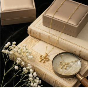 Gilded Ribbon Necklace